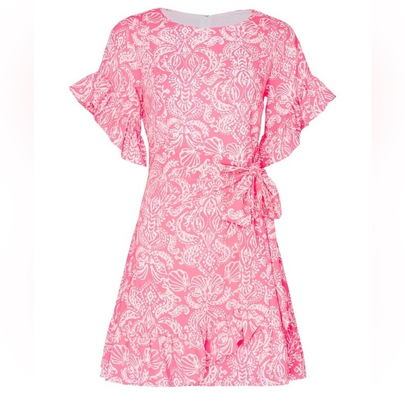 Lilly Pulitzer Pink Darla Stretch Dress (D9) - Picture 3 of 11